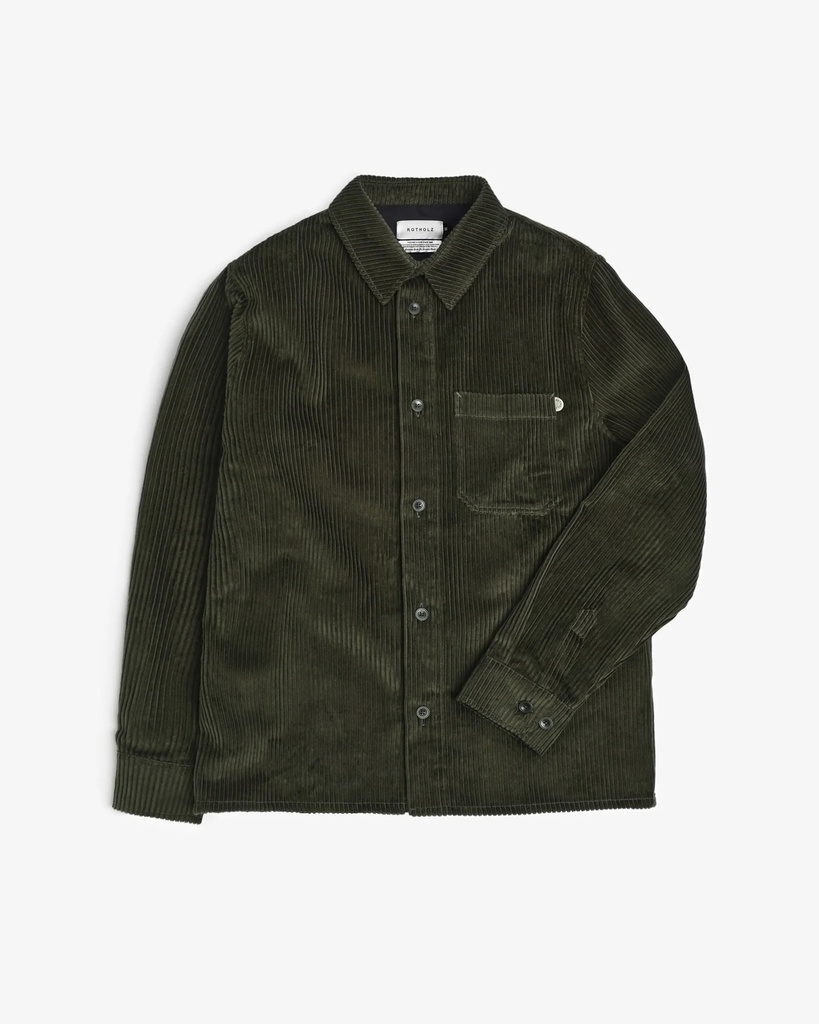 Rotholz Skyrta Cord Casual Shirt Dark Green