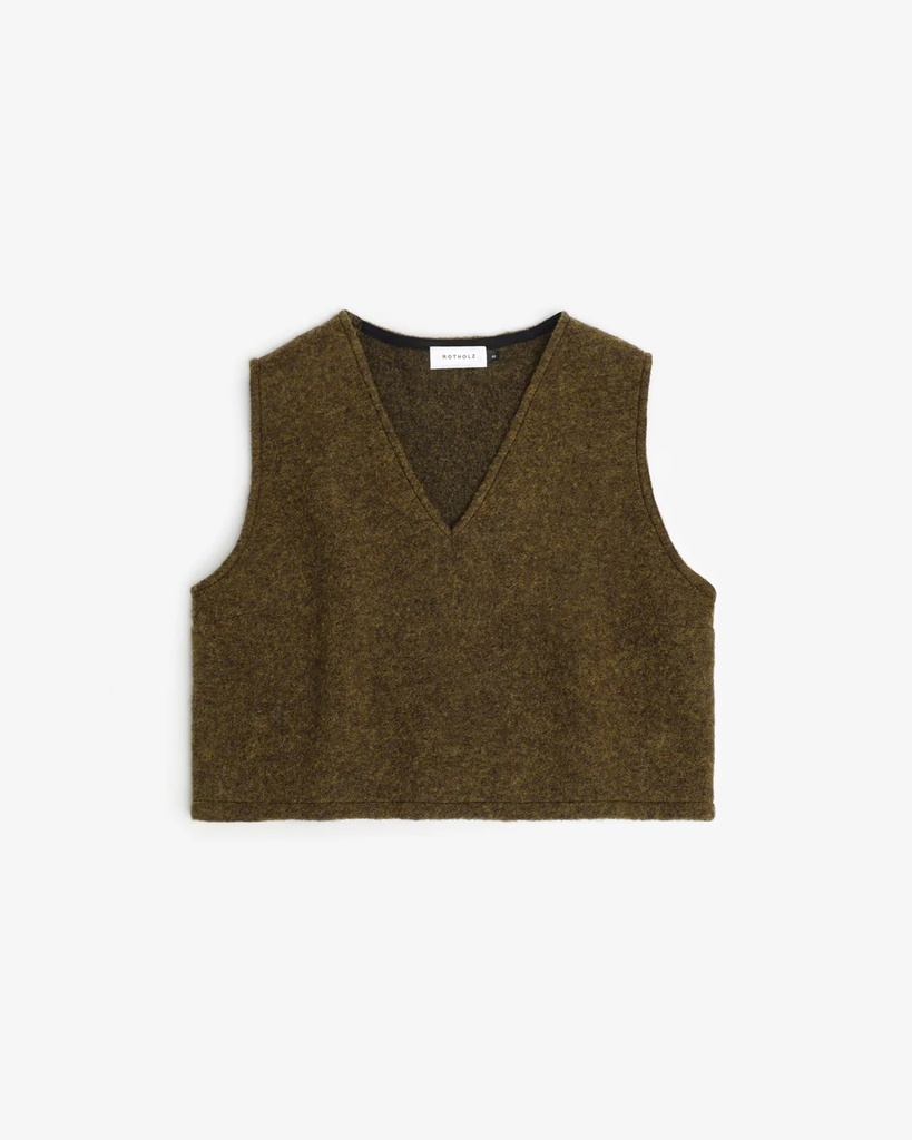 Rotholz Vesti Cropped Vest Forest Green