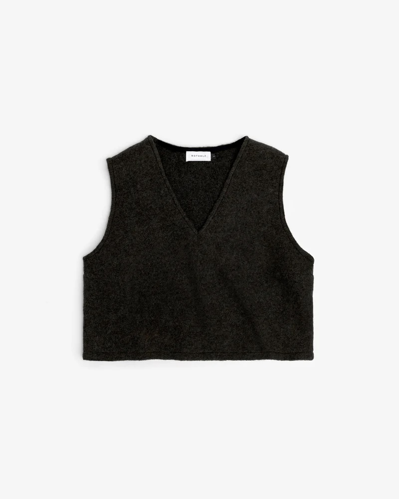 Rotholz Vesti Cropped Vest Soft Black