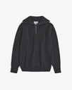 Rotholz Peysa Heavy Knit Troyer Warm Anthracite