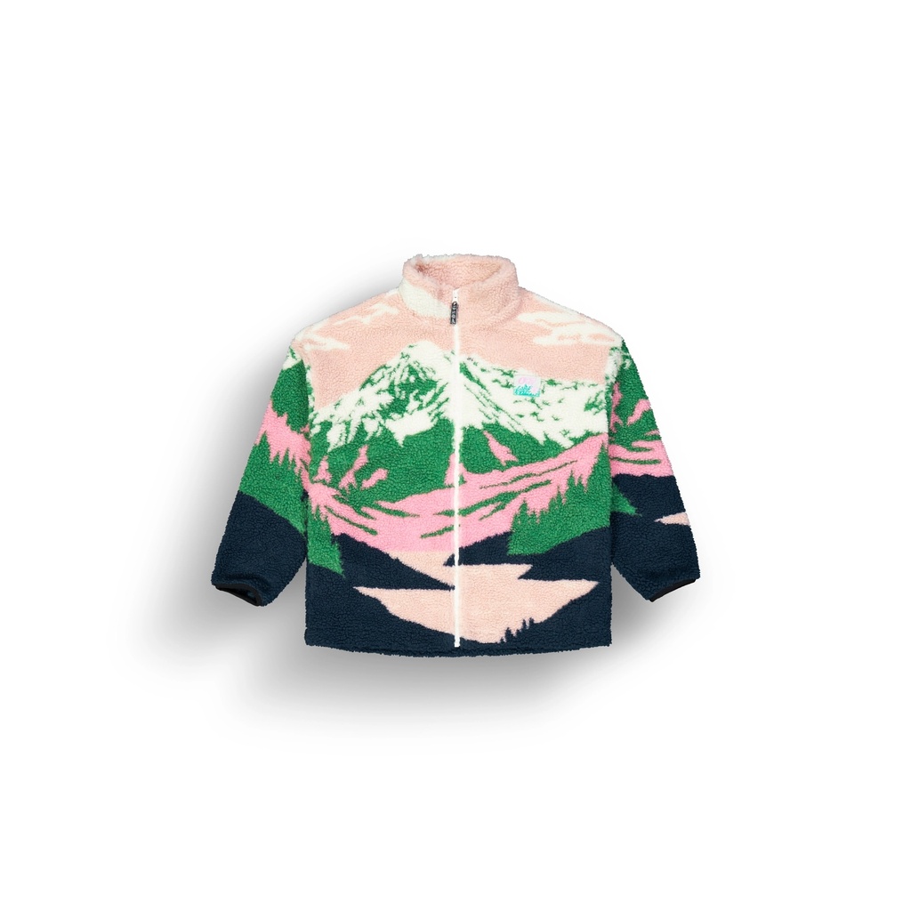 Picture peysa Nyss Zip Fleece A Cloudy Landscape