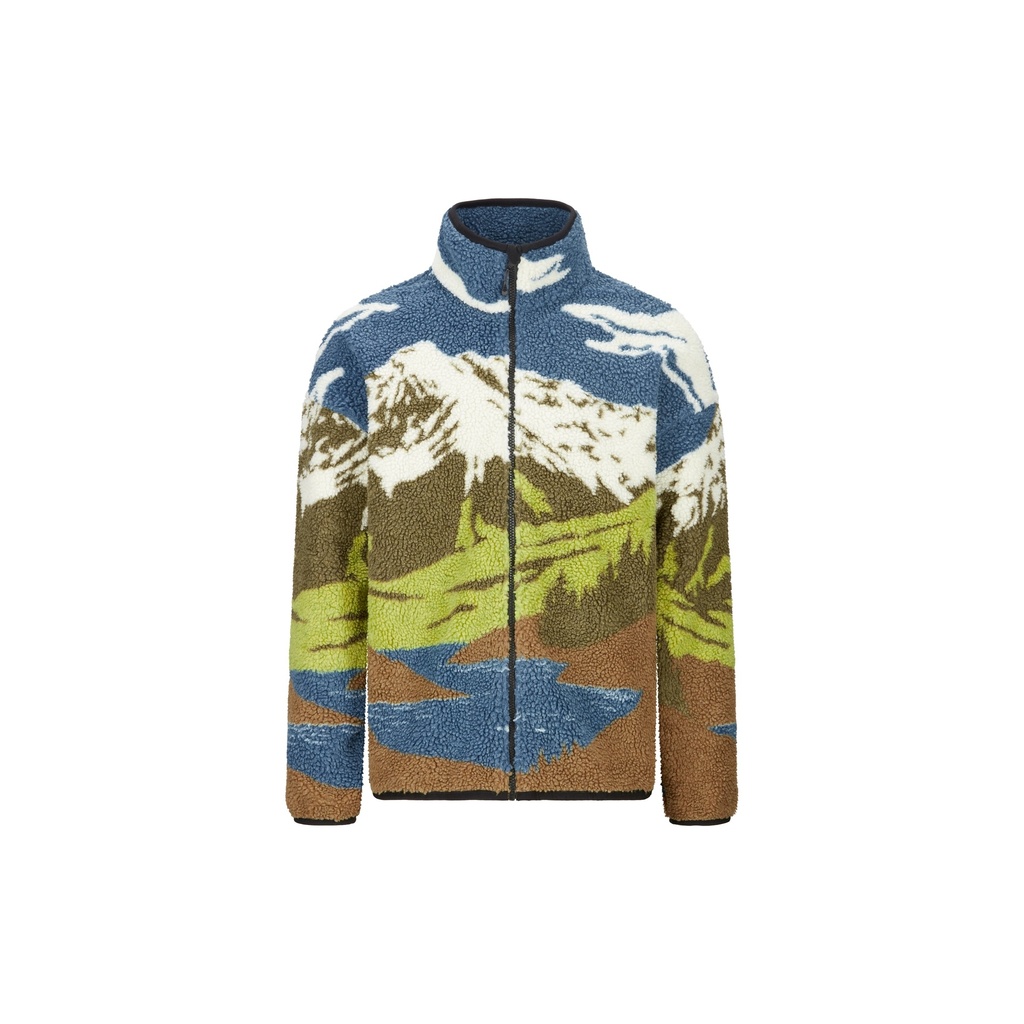 Picture peysa Hafdals Zip Fleece Cloudy Landscape Sherpa