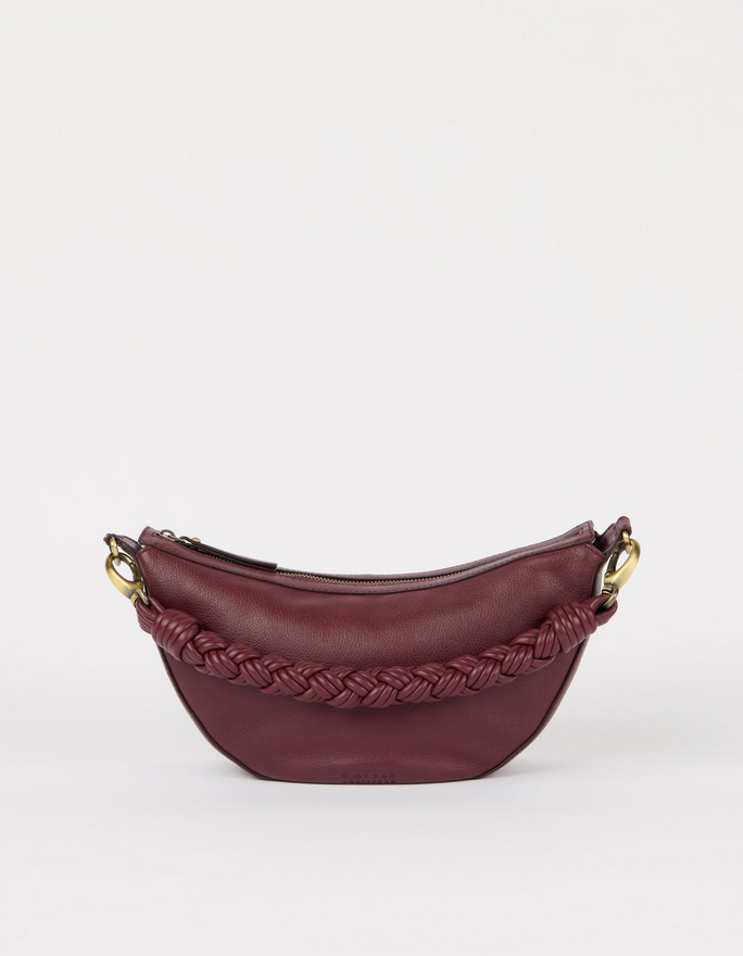 O MY BAG LEO Dark Cherry Soft Grain Leather