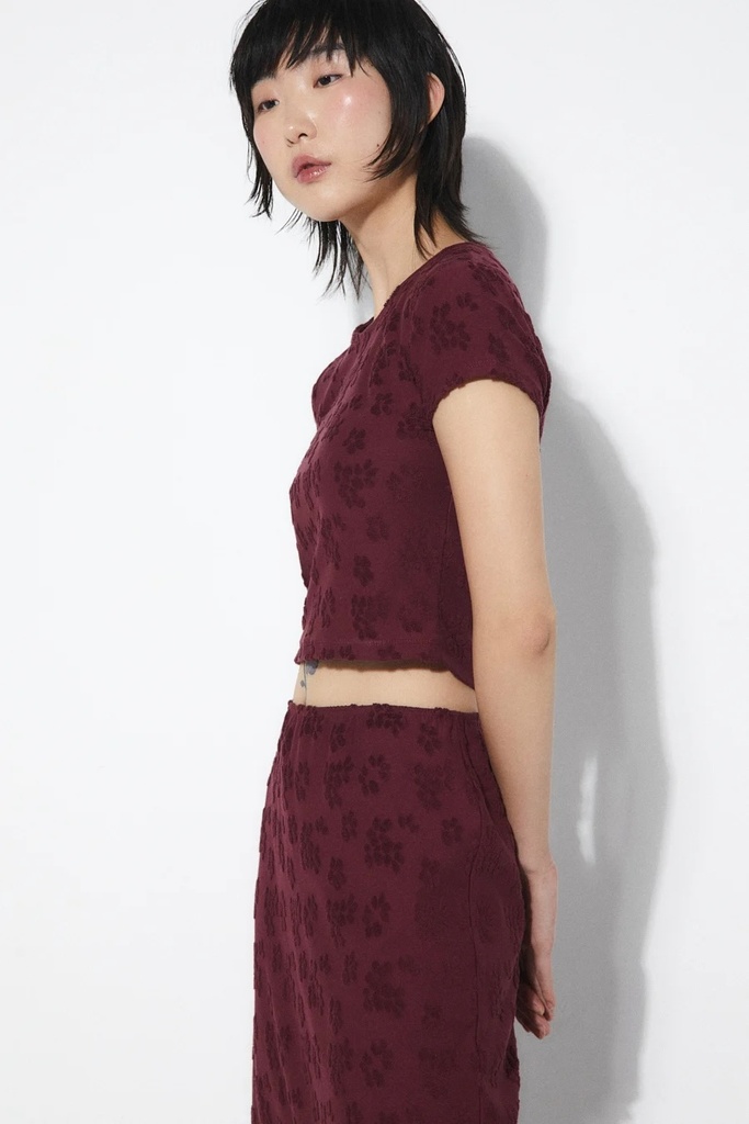 RITA ROW Bolur Gloria T-Shirt Burgundy