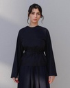 Baserange Toppur Long Sleeve Apron Top Black