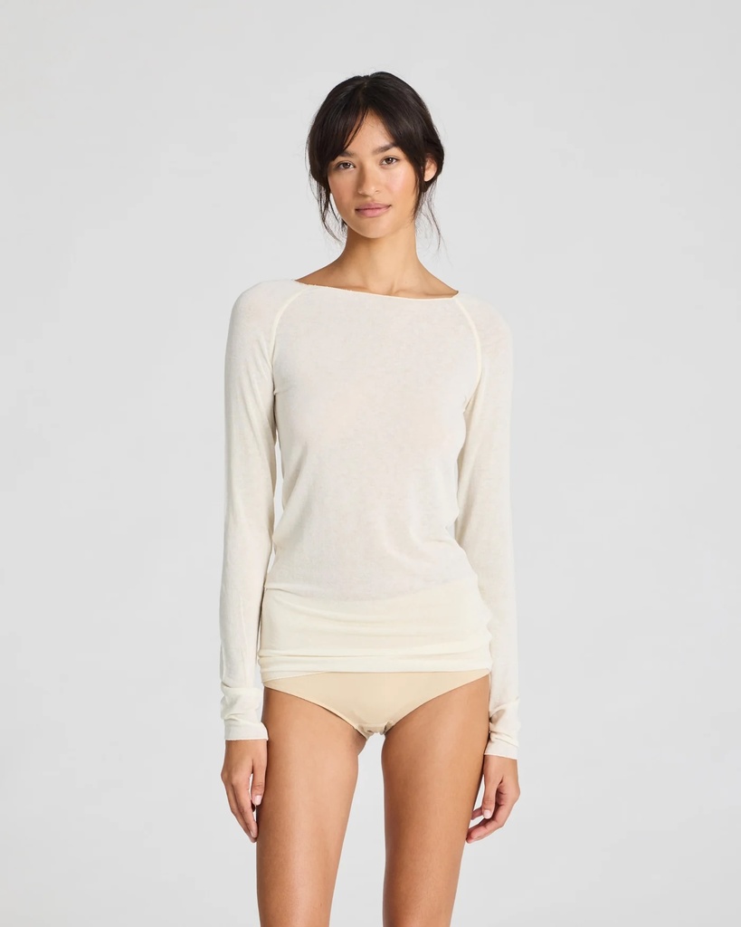 GAI+LISVA Toppur Amalie LS Wool Top Off White