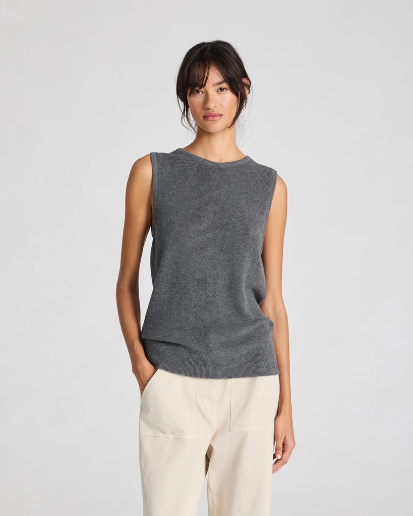 GAI+LISVA Toppur Sofie Knit Tank Dark Grey