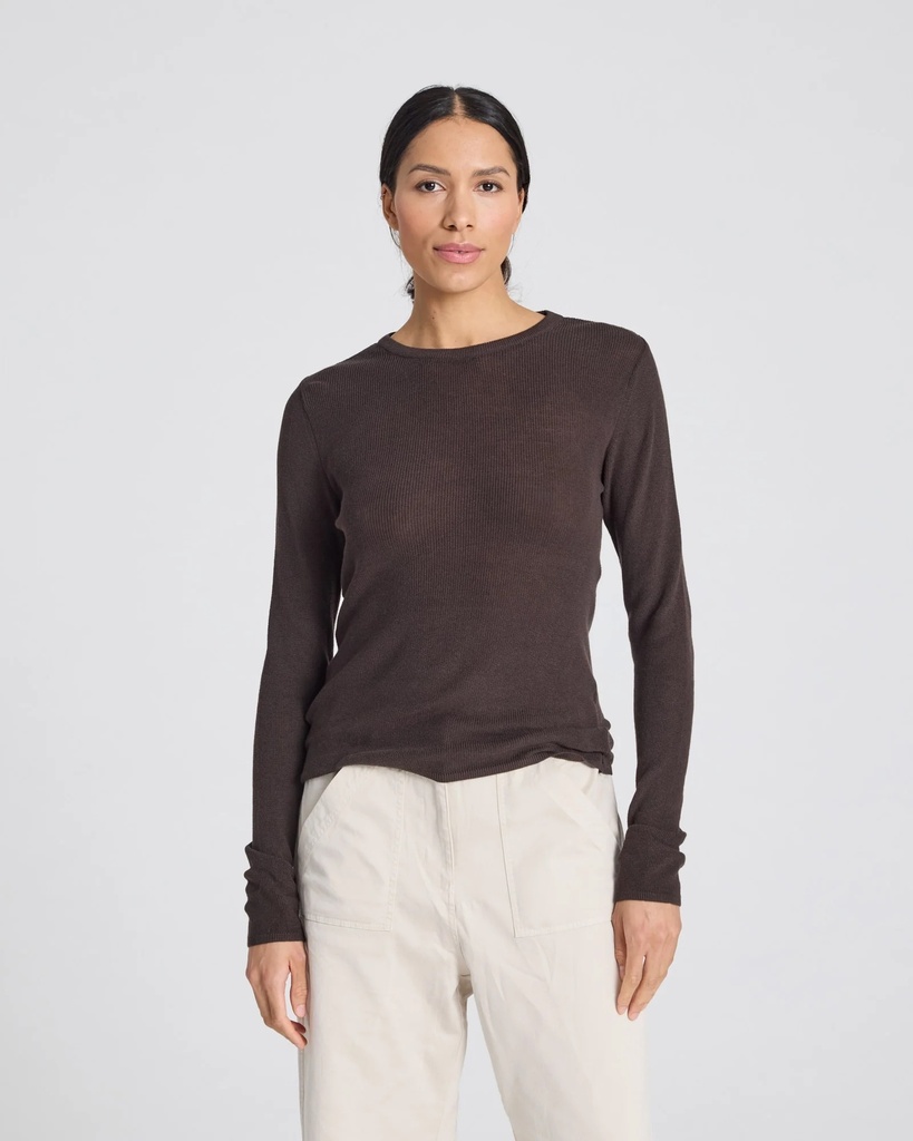 GAI+LISVA Toppur Freja L/S Cotton Rib Top Mulch