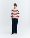 Thinking Mu Peysa Beto Knitted Sweater Ecru Stripes