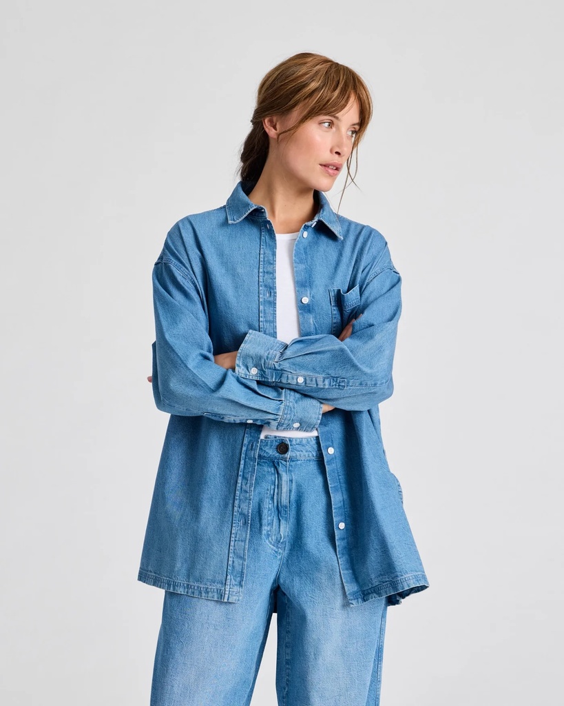 GAI+LISVA Skyrta Else L/S Cotton Denim Shirt