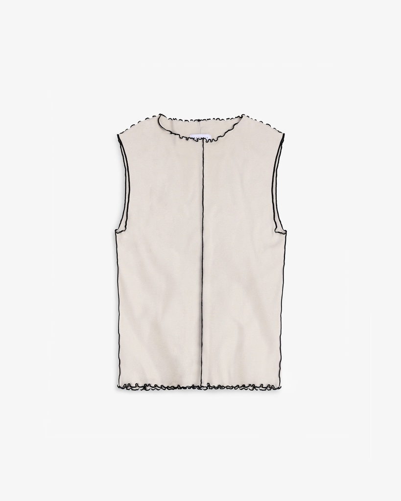 Rotholz Toppur Pin-Tucked Top Nature White