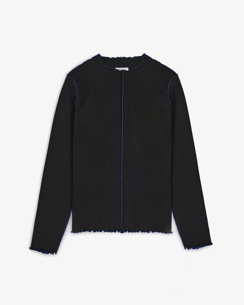 Rotholz Toppur Pin-Tucked L/S Top True Black