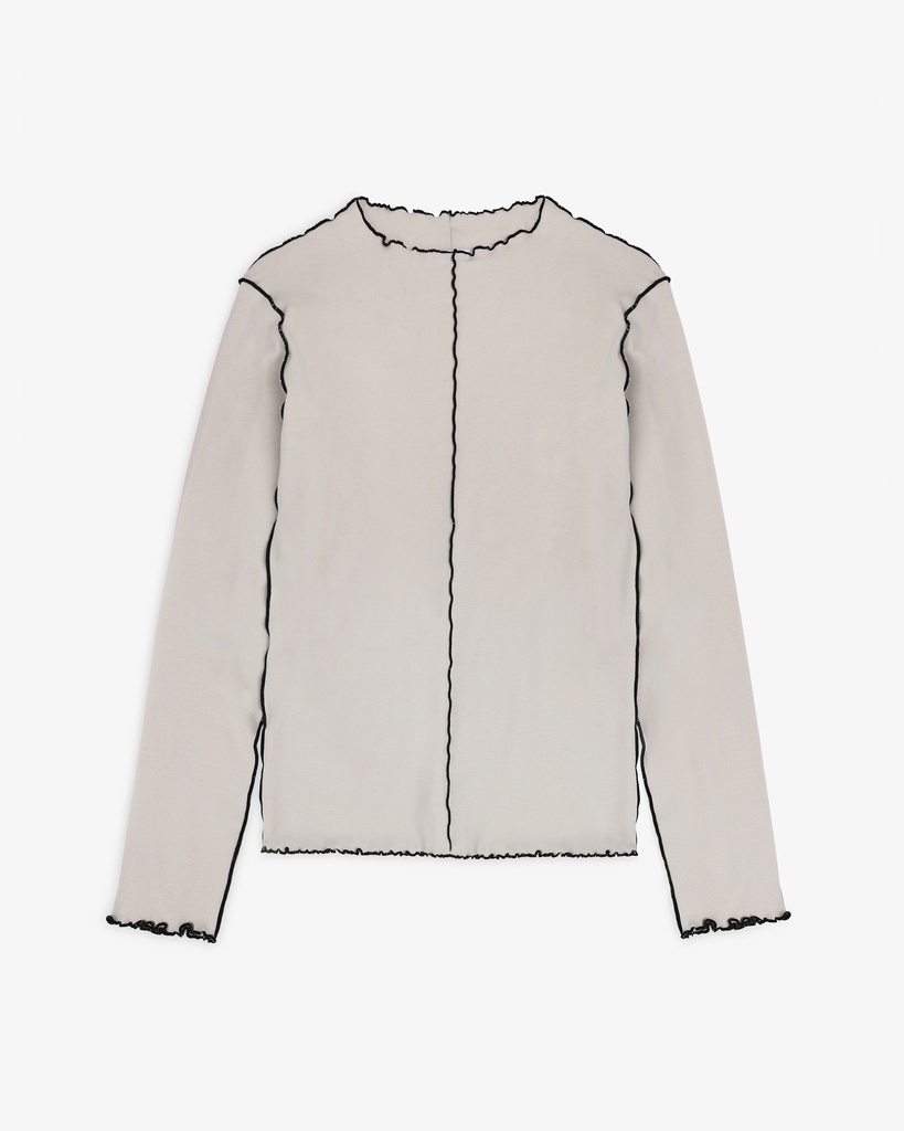 Rotholz Toppur Pin-Tucked L/S Top Nature White