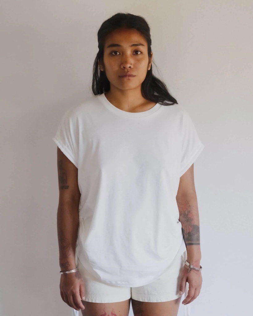 Baserange Toppur Stele Tank Off White