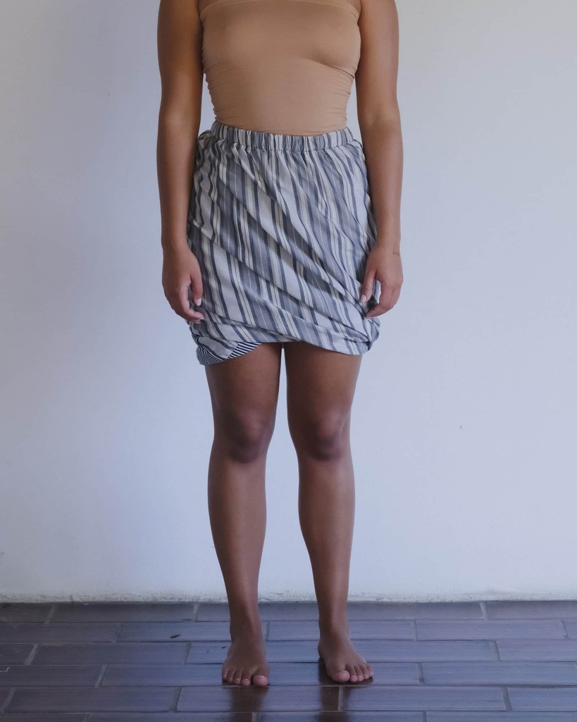 Baserange Pils Bella Skirt Grey Stripe