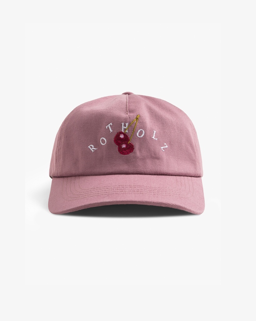 Rotholz Derhúfa Cherry Logo Floppy Cap Pink Stone