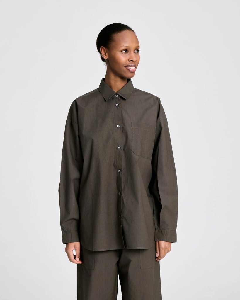 GAI+LISVA Skyrta Astrid L/S Poplin Shirt Black Ink