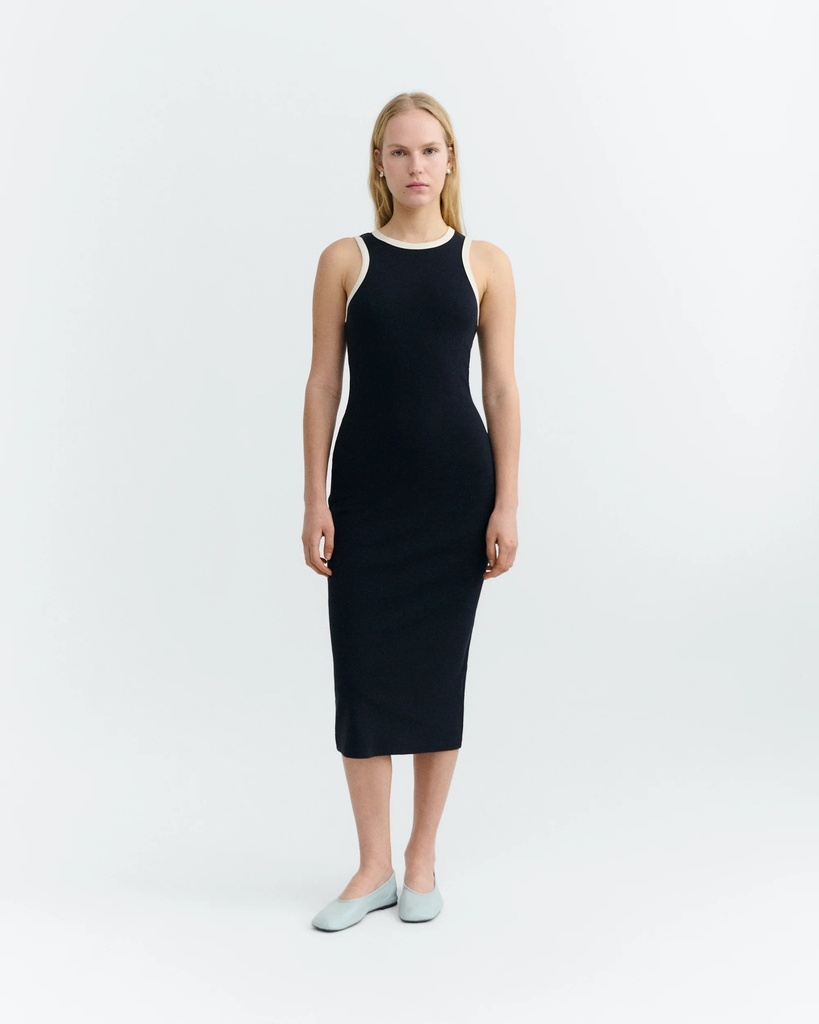 Thinking Mu Kjóll Doechi Dress Navy Pannacota