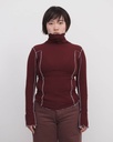 Baserange Toppur Cinder turtleneck tank Nara red