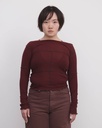 Baserange Toppur Cinder long sleeve tee Nara red