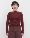 Baserange Toppur Pama long sleeve tee Nara red
