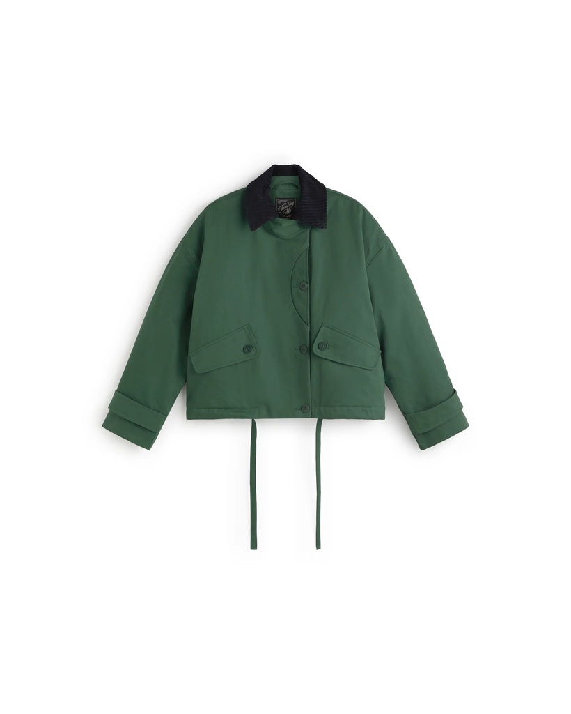 Thinking Mu Jakki Norma Jacket Dark Green & Navy