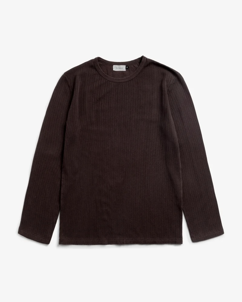 Rotholz Bolur Relaxed Longsleeve Dark Brown