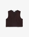 Rotholz Vesti Cropped Vest Rosewood Brown