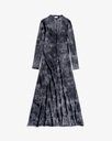 Rotholz Kjóll Pin-Tucked LS Dress Black Tie-Dye