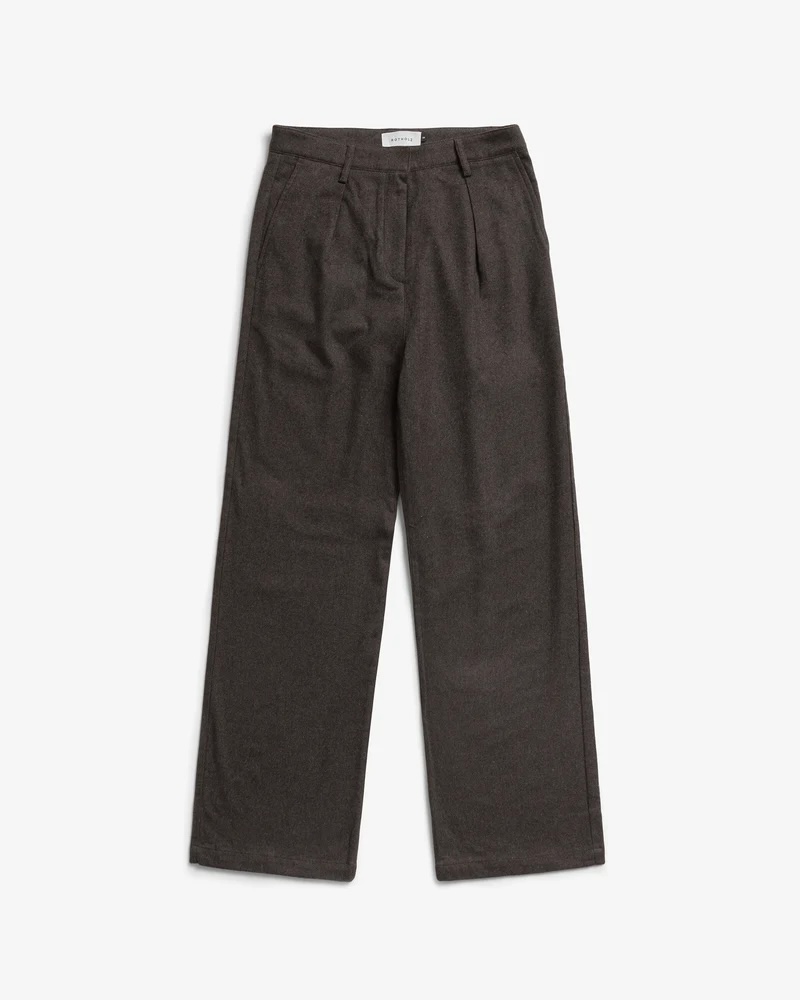 Rotholz Buxur Flannel Pantalone Black Brown