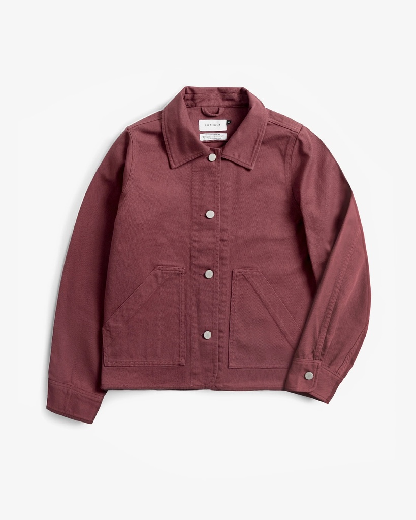 Rotholz Jakki Cropped jacket Washed burgundy