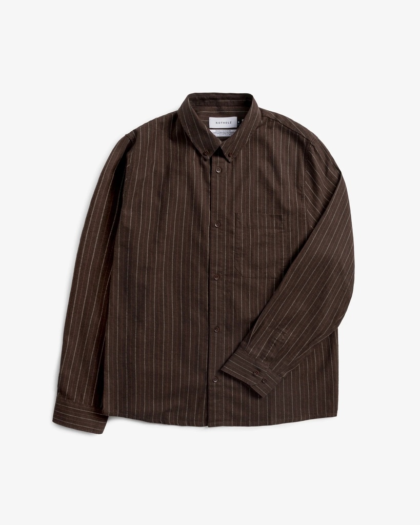 Rotholz Skyrta Button down shirt Brown stripe