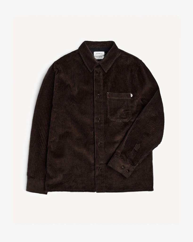 Rotholz Skyrta Cord Casual Shirt Chocolate brown