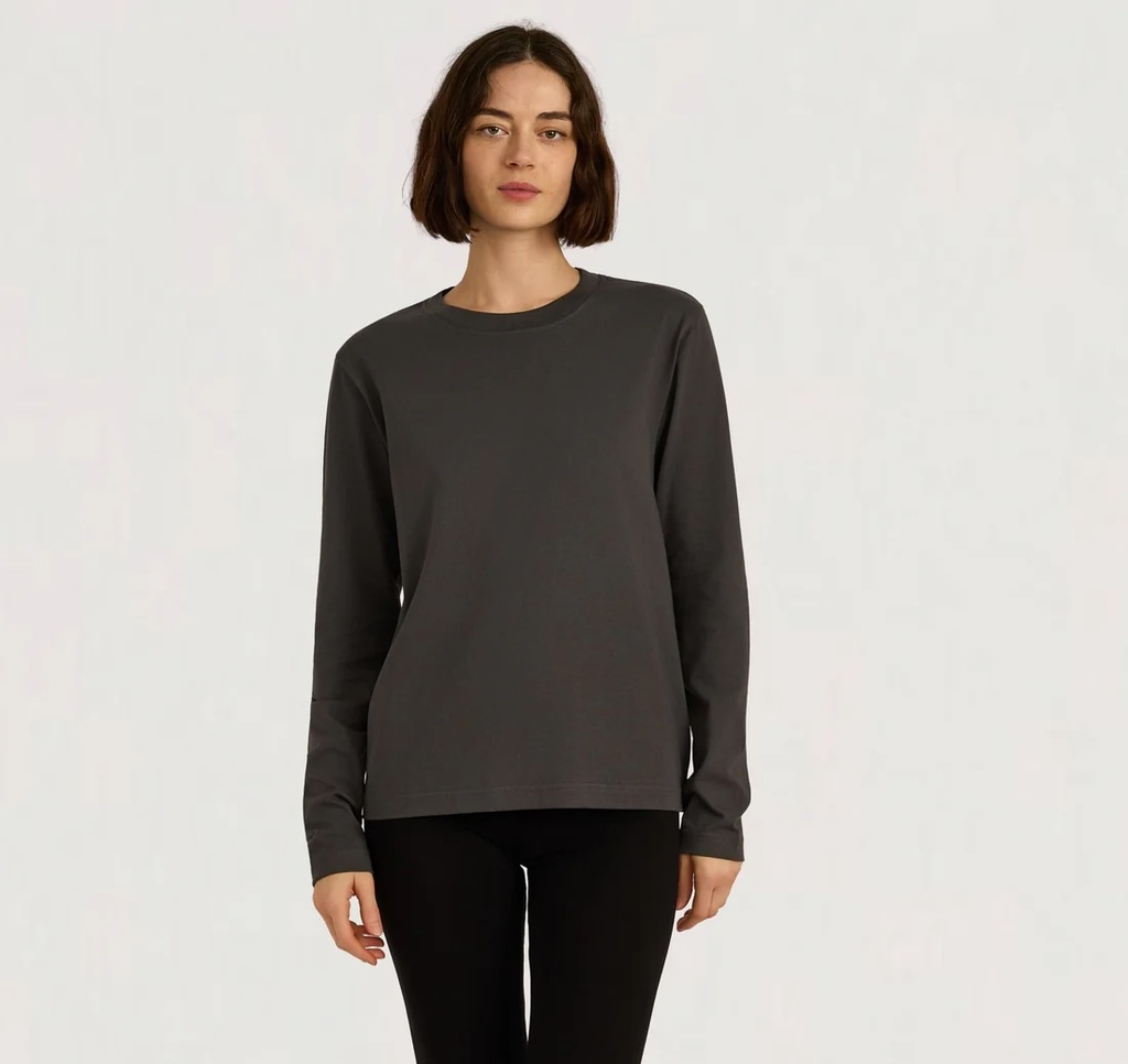 Organic Basics Bolur True Heavy Boxy LS Slate