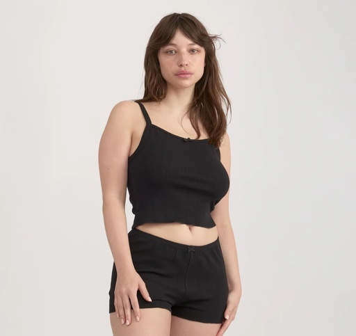 Organic Basics Stuttbuxur Pointelle Shorts Black