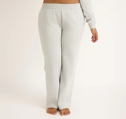 Organic Basics Buxur Weekend Straight Leg Sweatpants Grey Melange