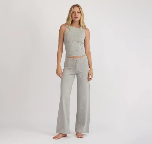 Organic Basics Buxur Everyday Straight Leg Pants Grey Melange