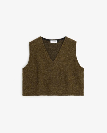 Rotholz Vesti Cropped Vest Forest Green