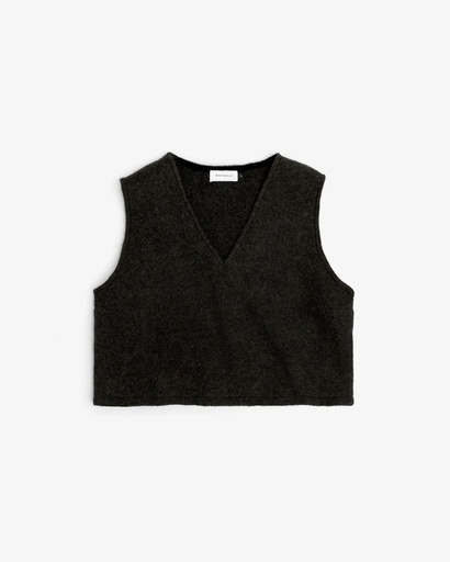 Rotholz Vesti Cropped Vest Soft Black