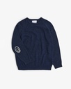 Rotholz Peysa Smiling Knit Sweatshirt Blue Melange