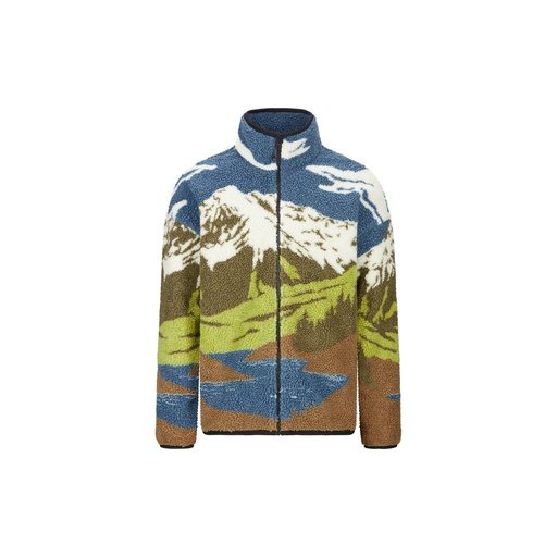 Picture peysa Hafdals Zip Fleece Cloudy Landscape Sherpa