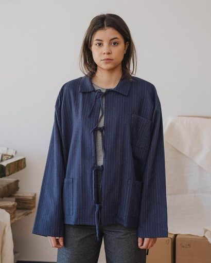 Baserange Skyrta Limber Shirt Purple Stripe