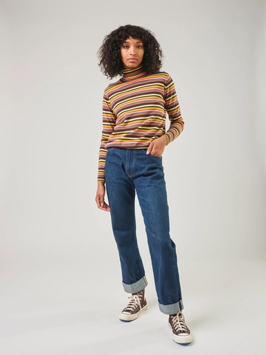 Degen peysa Retro Striped Turtleneck