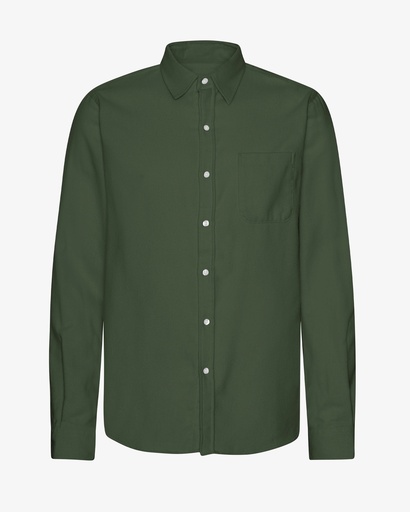 COLORFUL STANDARD skyrta Flannel shirt Hunter Green