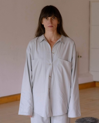 Baserange Skyrta Gren Overshirt Prun Grey