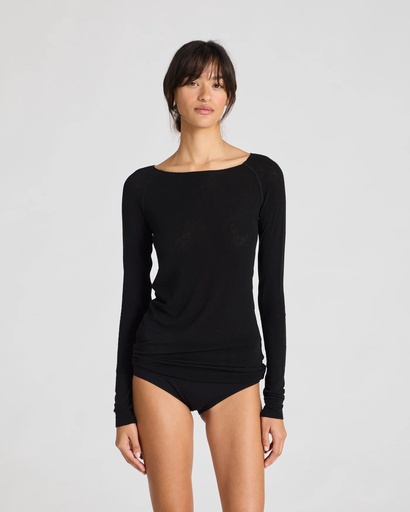 GAI+LISVA Toppur Amalie LS Wool Top Black