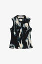 Rotholz Toppur Open Back Singlet Black Ocean