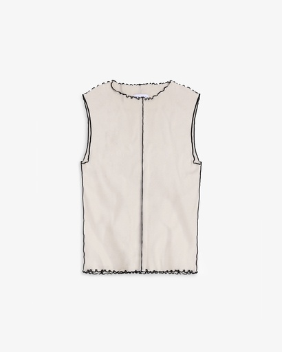 Rotholz Toppur Pin-Tucked Top Nature White