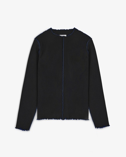 Rotholz Toppur Pin-Tucked L/S Top True Black