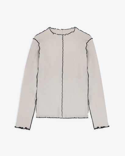 Rotholz Toppur Pin-Tucked L/S Top Nature White